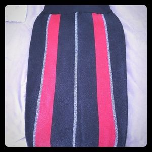 Endless Rose Black Red & Silver Shimmer Skirt